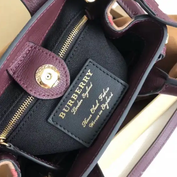 Official FirstBag Ru and Burberry The in House Baby Check Banner Leather 0514